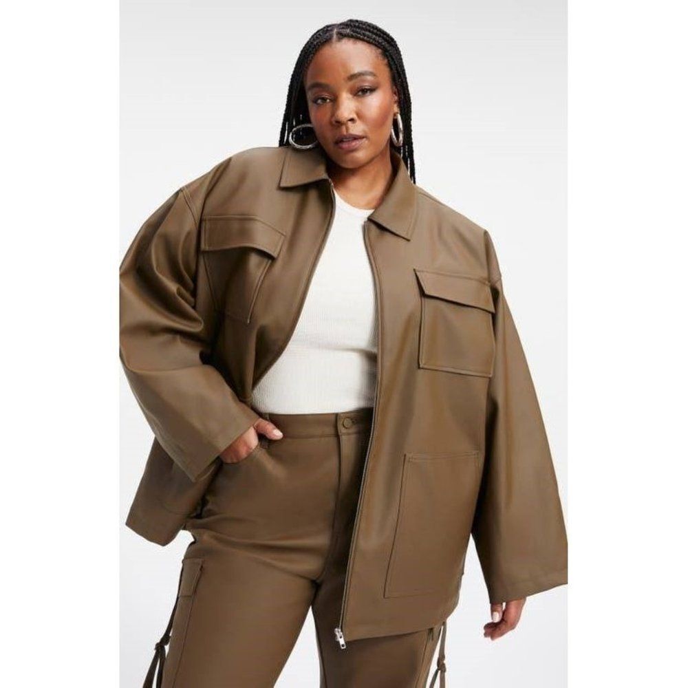 Good American Sz. 2X New with Tags Good Chore Jacket in Rubber